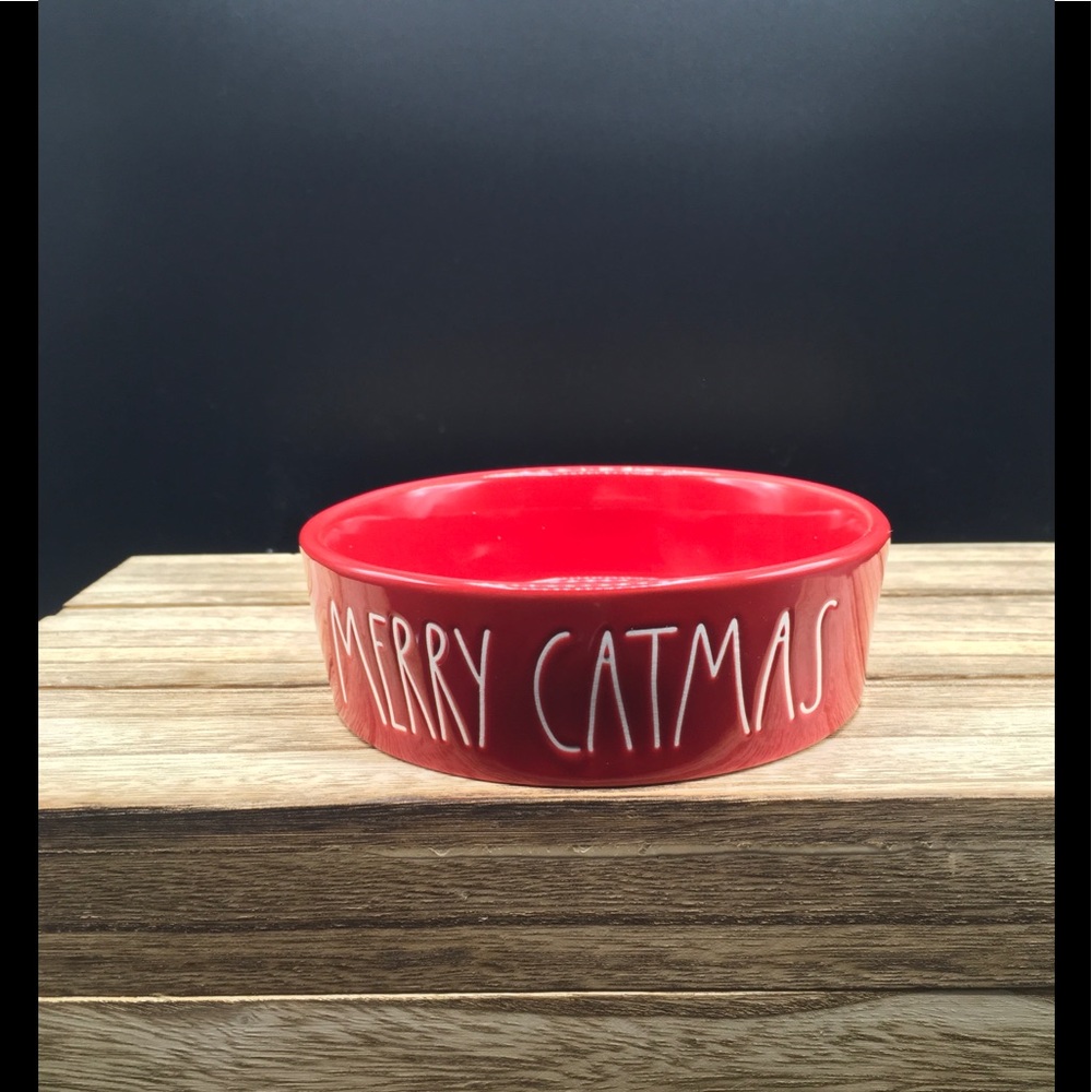 Rae Dunn MERRY CATMAS pet bowl